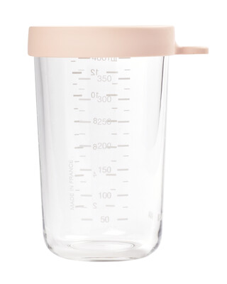 Beaba Conservation Jar Glass 400ml Pink