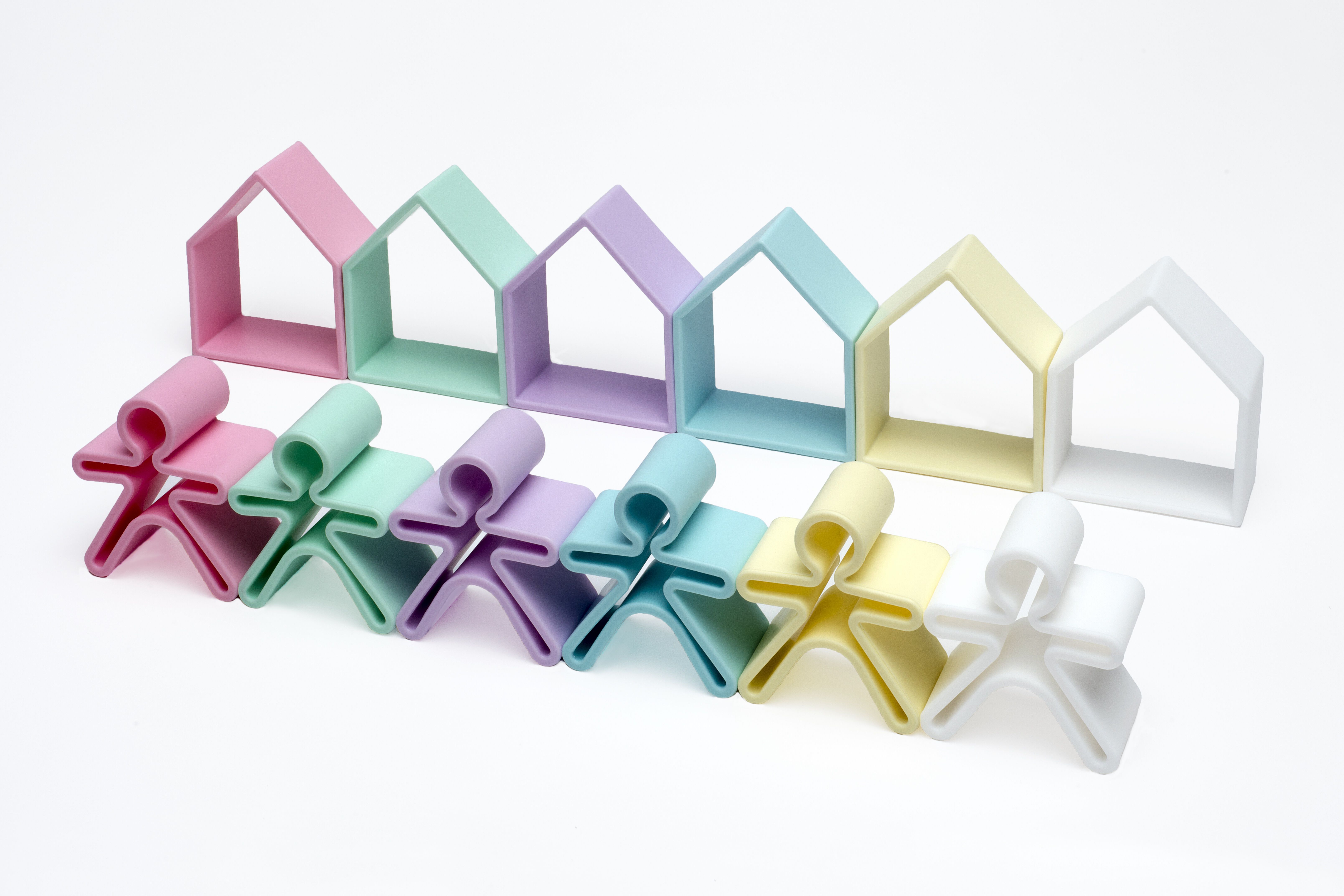 Dena 6 Kids + 6 Houses Pastel