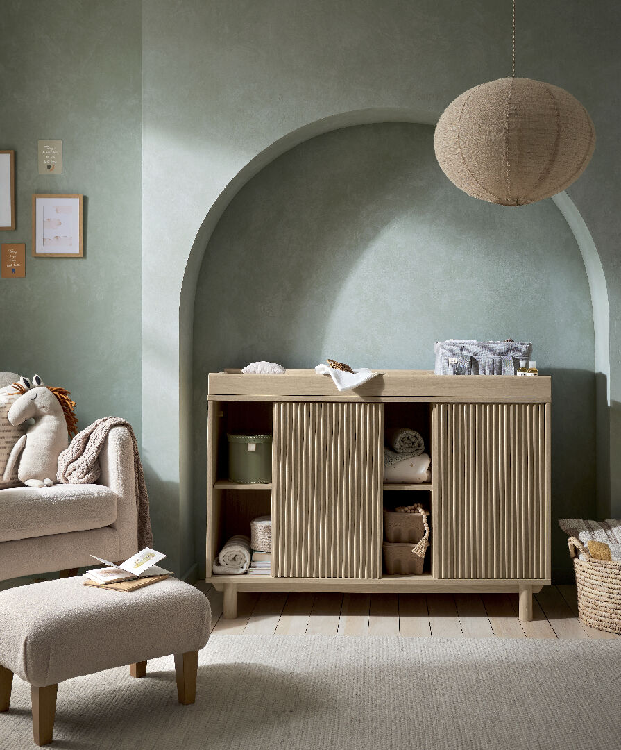 Oska Wide Dresser Changer - Natural/Oak image number 5