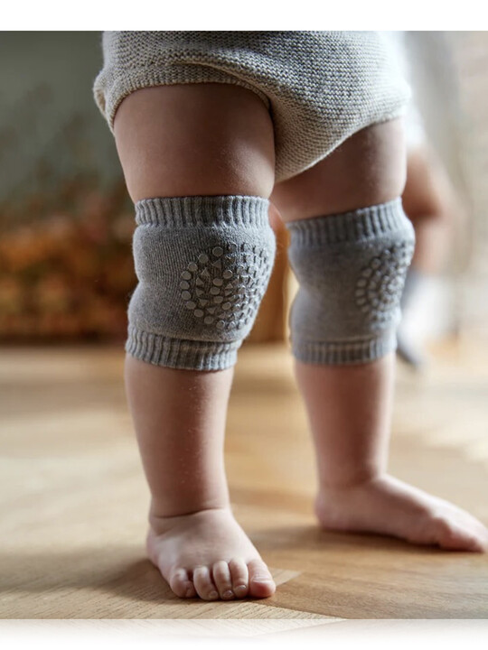 GoBabyGo Anti Slip Crawling Knee Pads - Grey Melange image number 1