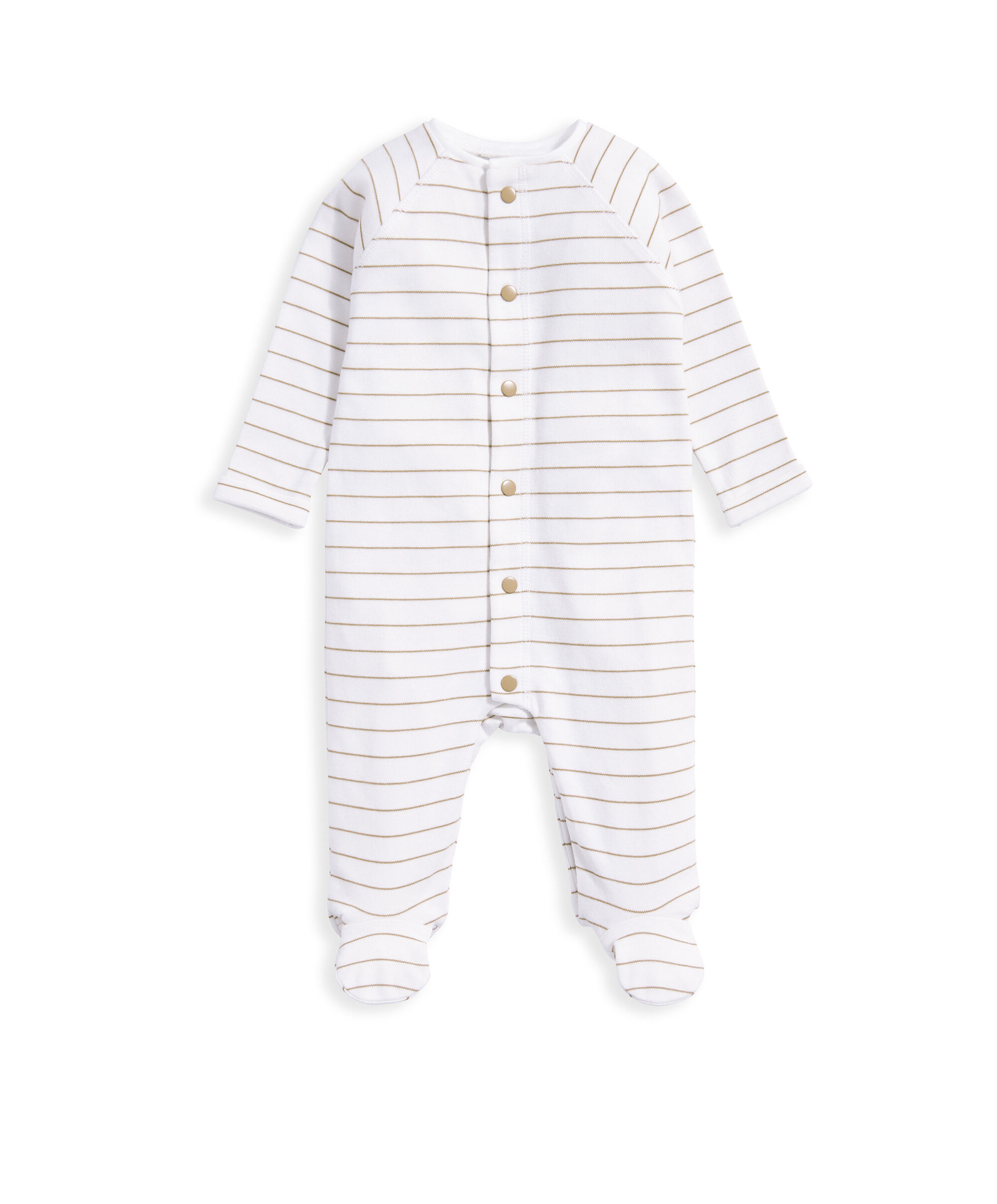 Stripe Sleepsuit - Toffee image number 2