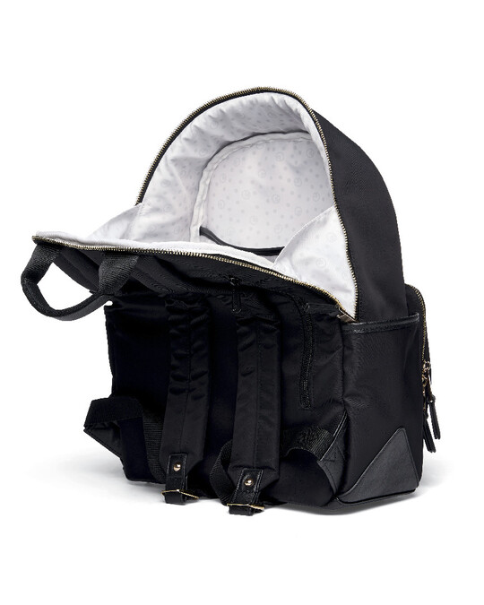 Rucksack Style Changing Bag with Bottle Holder - Black Nylon image number 4