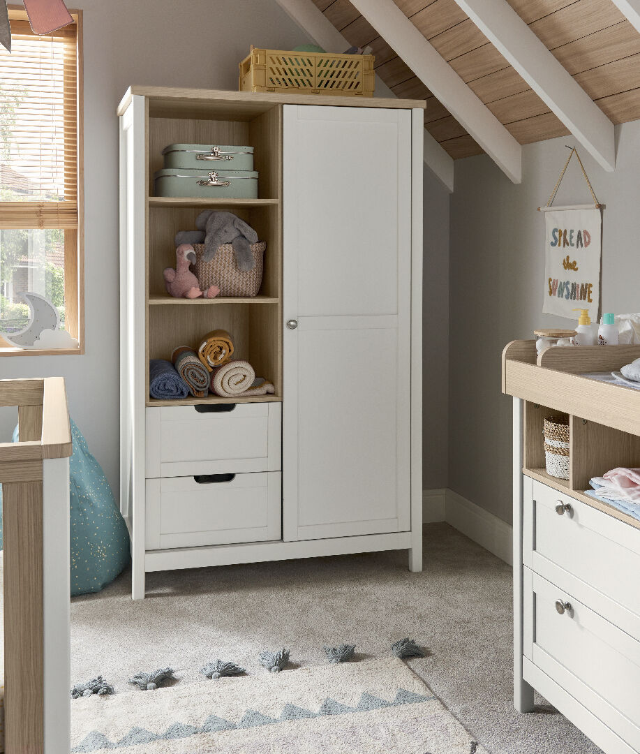 Harwell Wardrobe White/Oak