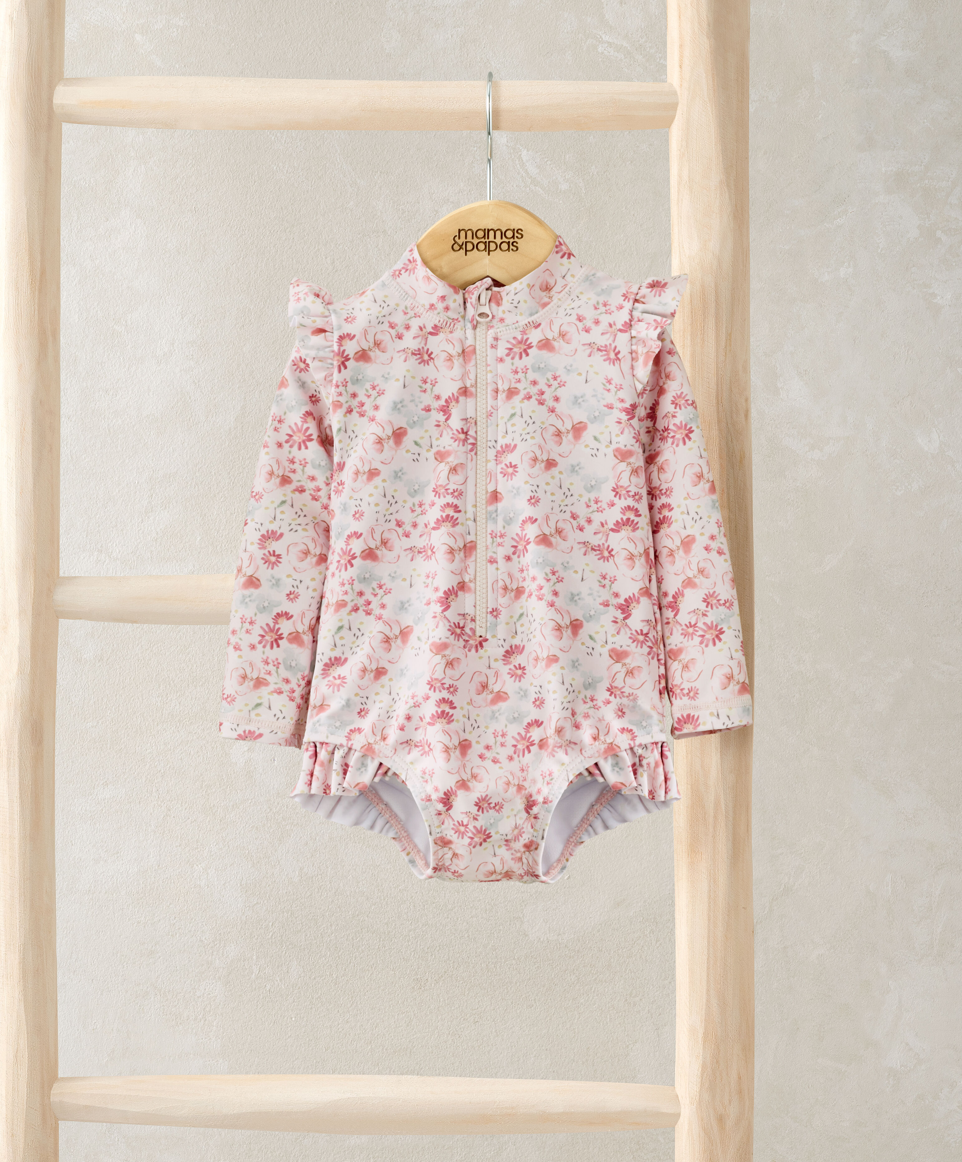 Long Sleeve Floral Swimsuit image number 1