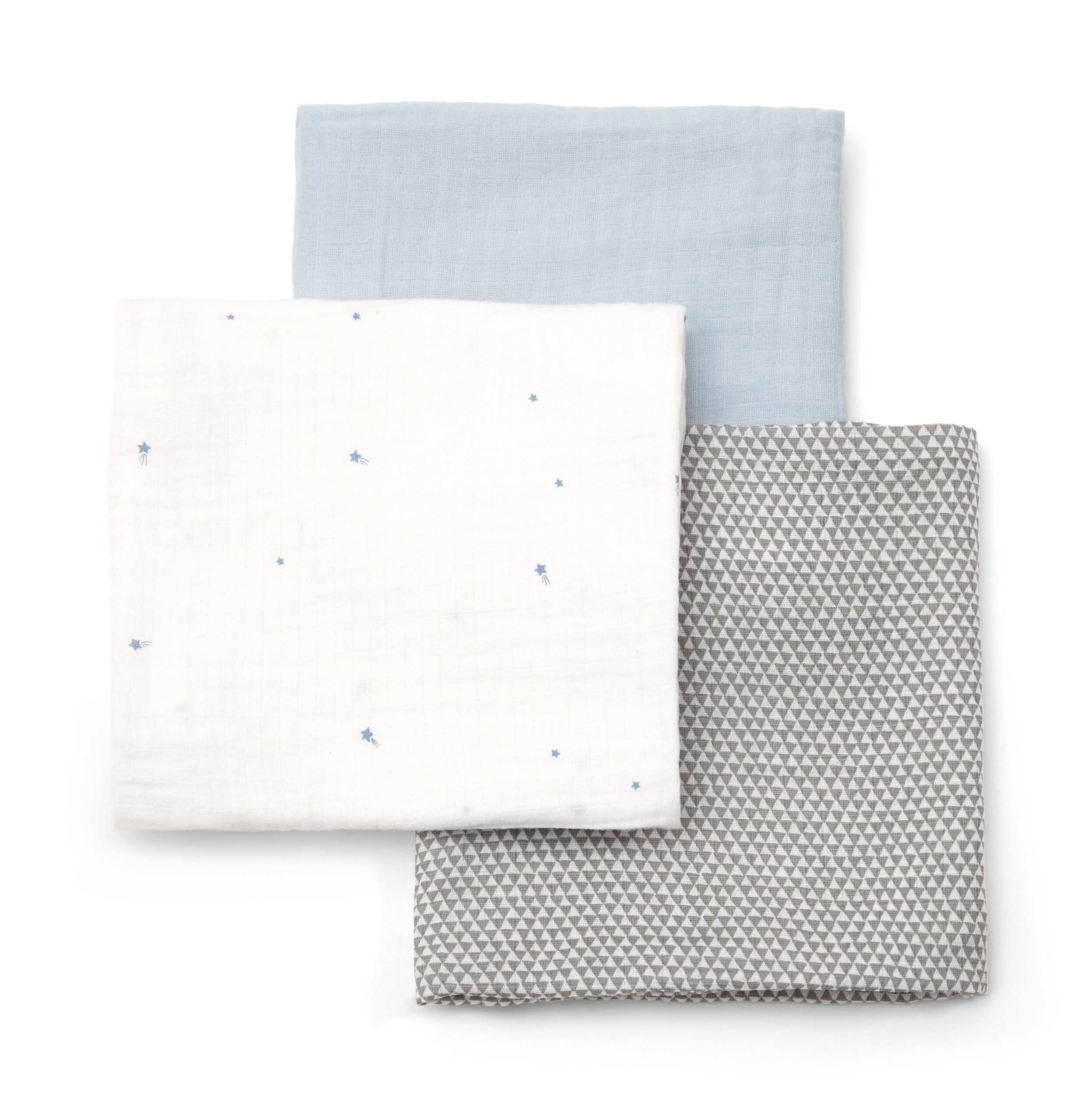 Buy Large Muslin Squares (3 Pack) Grey Swaddle Wraps Mamas