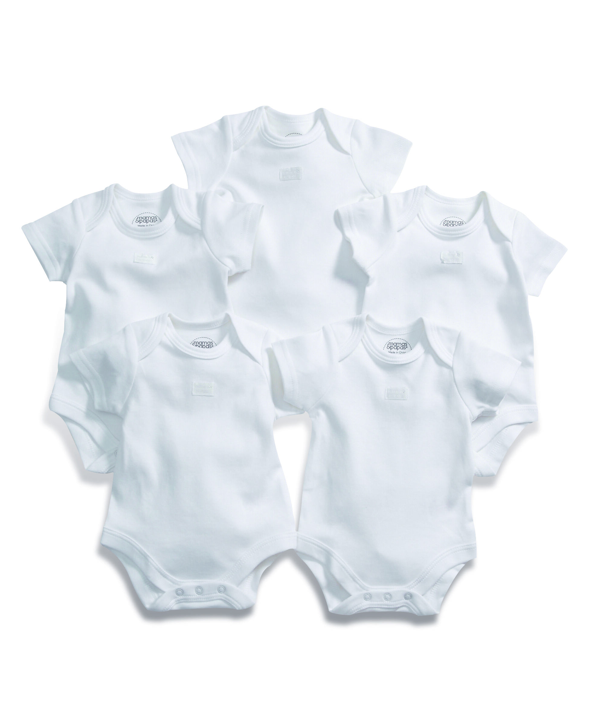 Short Sleeved Bodysuits (Set of 5) image number 1