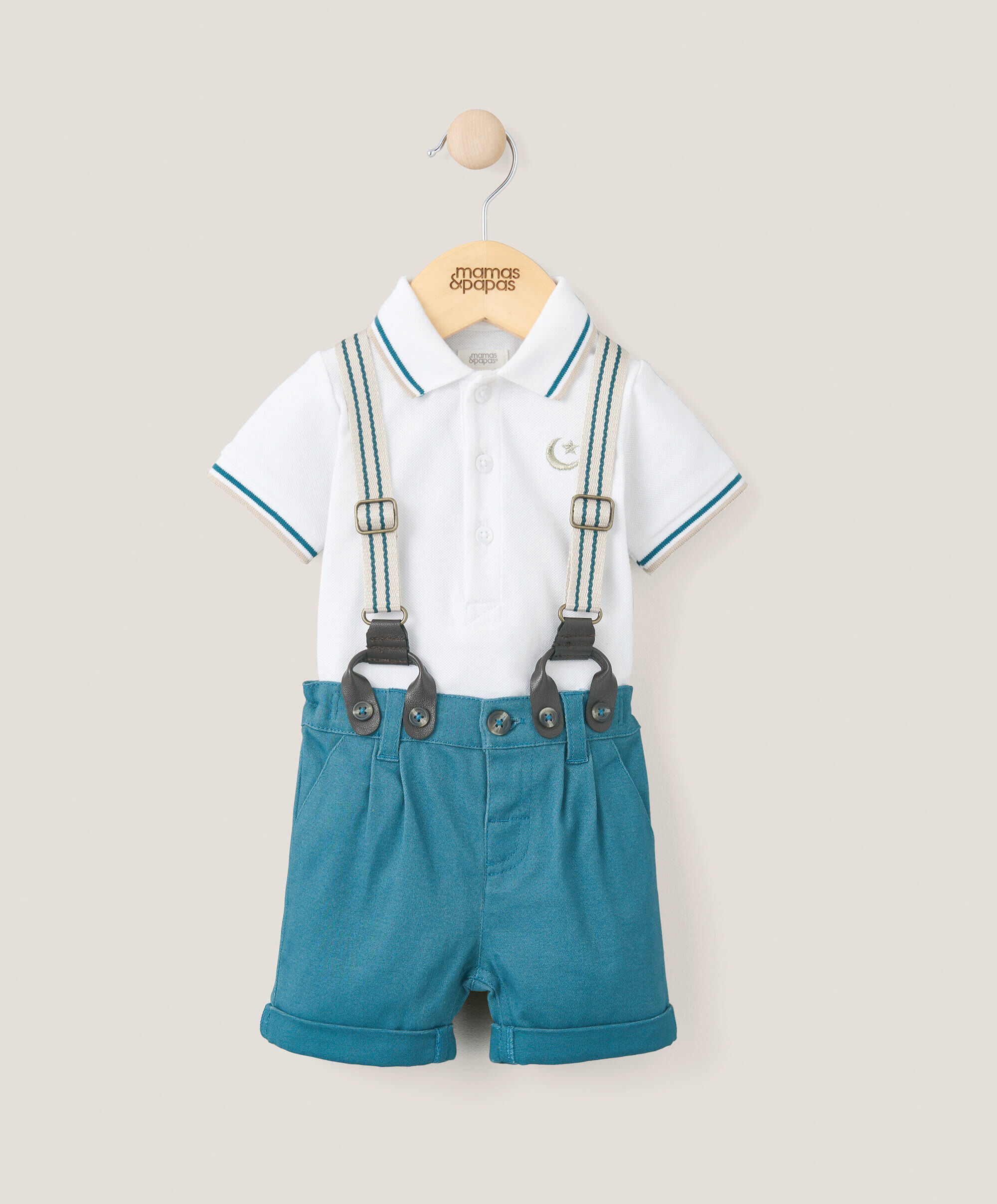 Short & Braces Set (Set of 3) - Blue image number 1