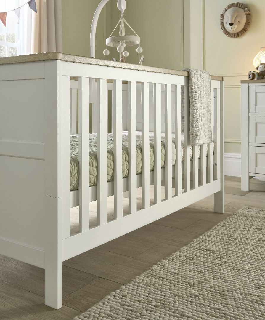 Wedmore 2 Piece CotBed with Dresser Changer - White/Oak image number 3