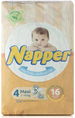 Napper Diapers Soft Hug Parmon From 7Kg-18Kg, 16 Diapers