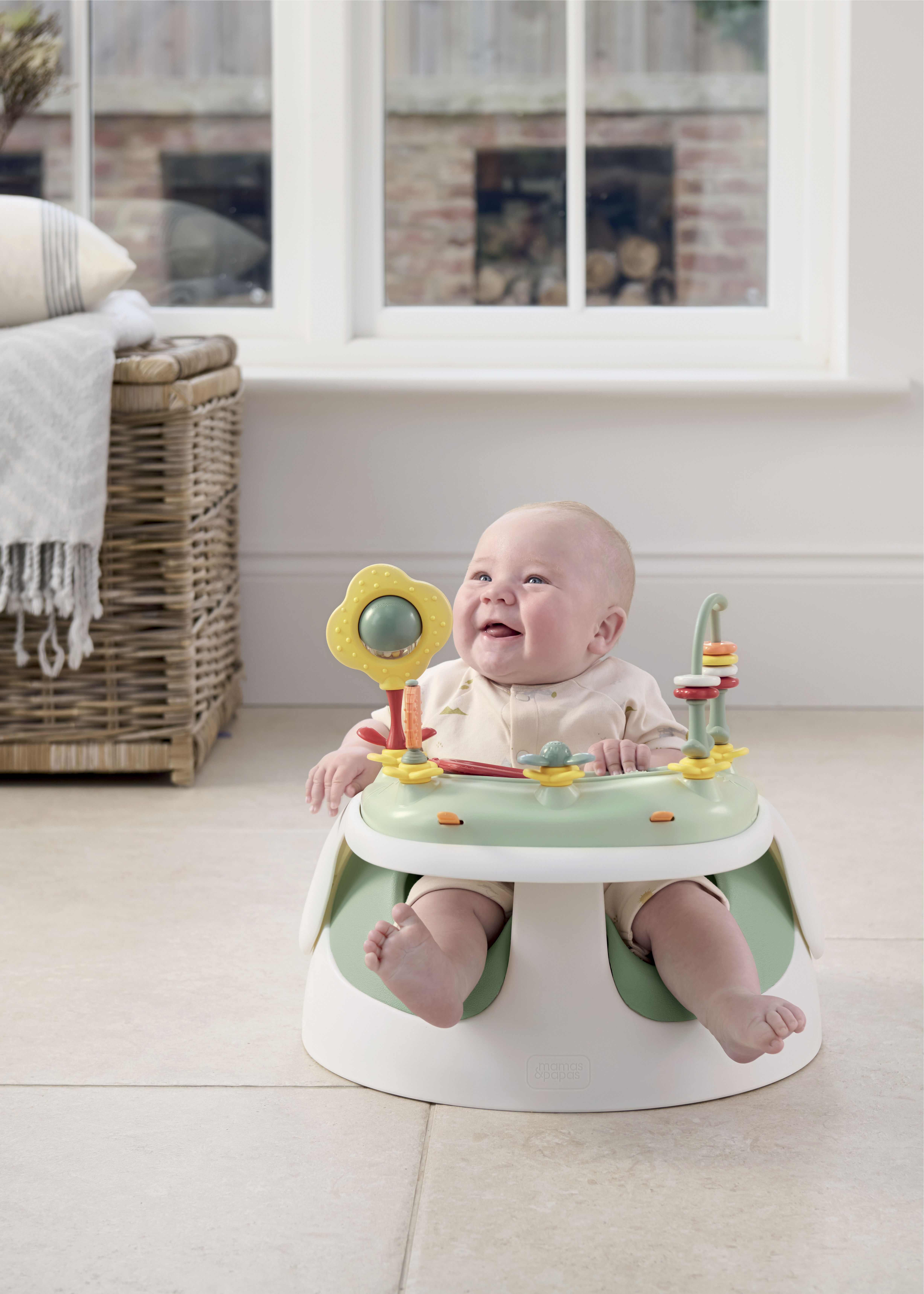 Baby Snug Floor Seat with Activity Tray - Eucalyptus image number 1