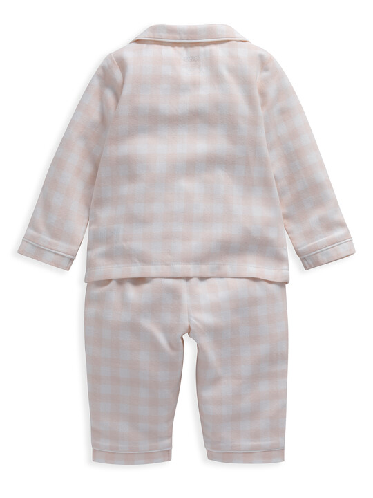 Pink Gingham Check Woven Pyjamas image number 3