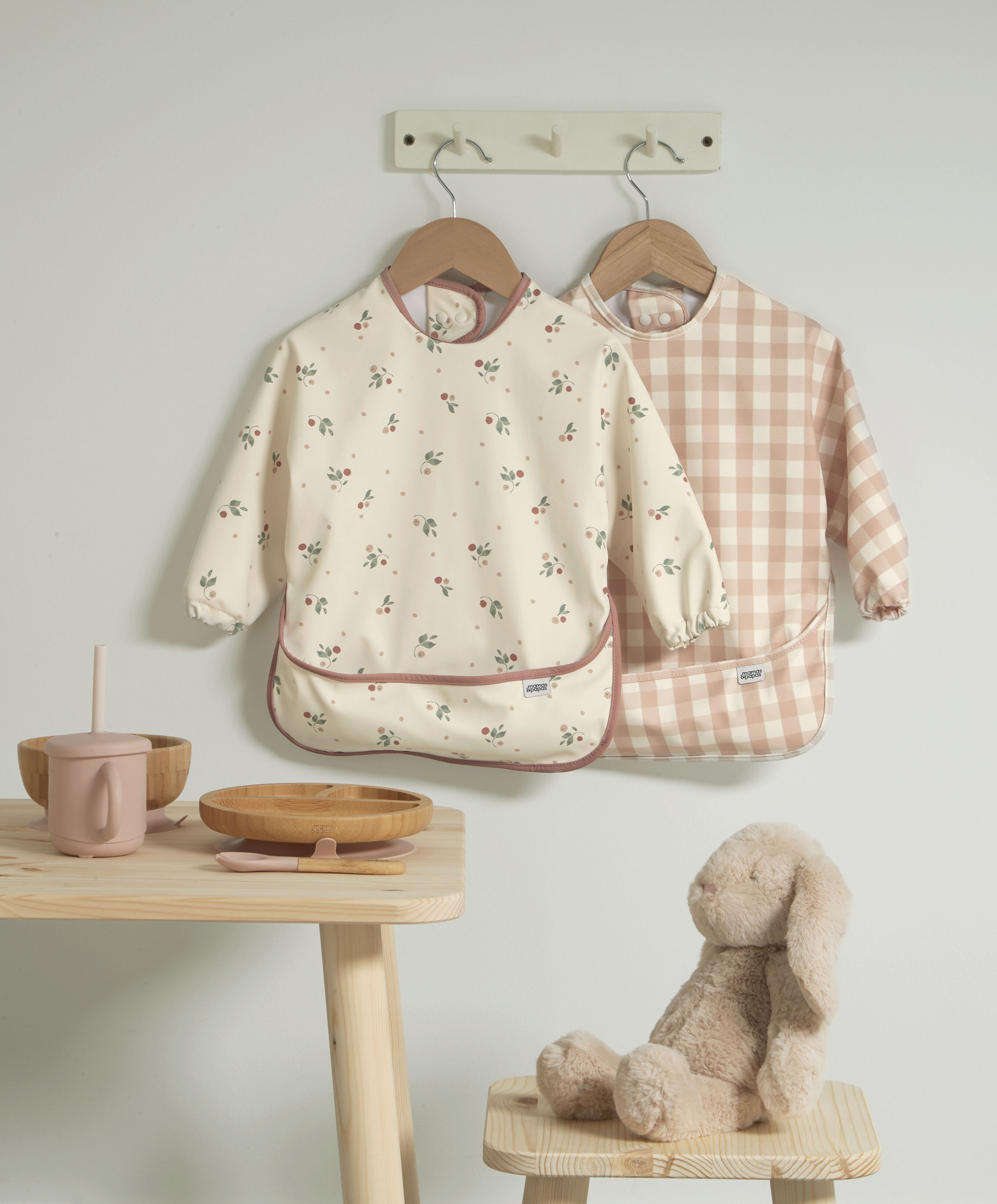 Long Sleeve Bib (Pack of 2) - Berry Picnic