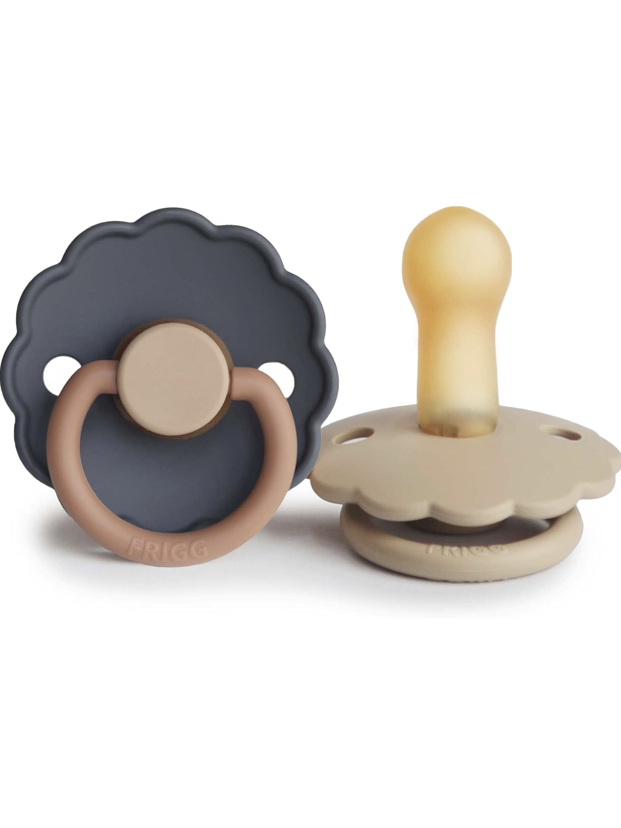 FRIGG Daisy Latex Baby Pacifier 6-18M 2-Pack Aurora/Croissant&nbsp; - Size 2 image number 1