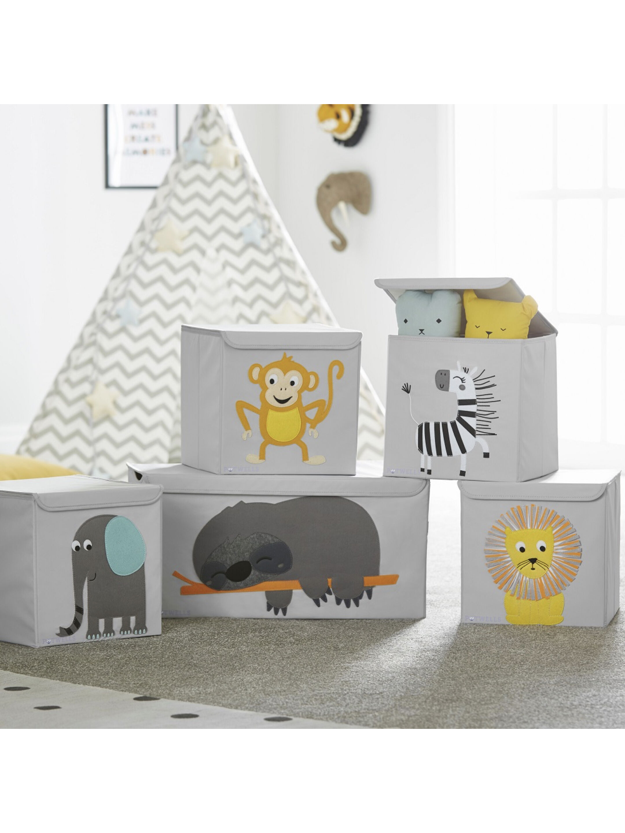 Potwells Children's Storage Box - Zebra image number 5