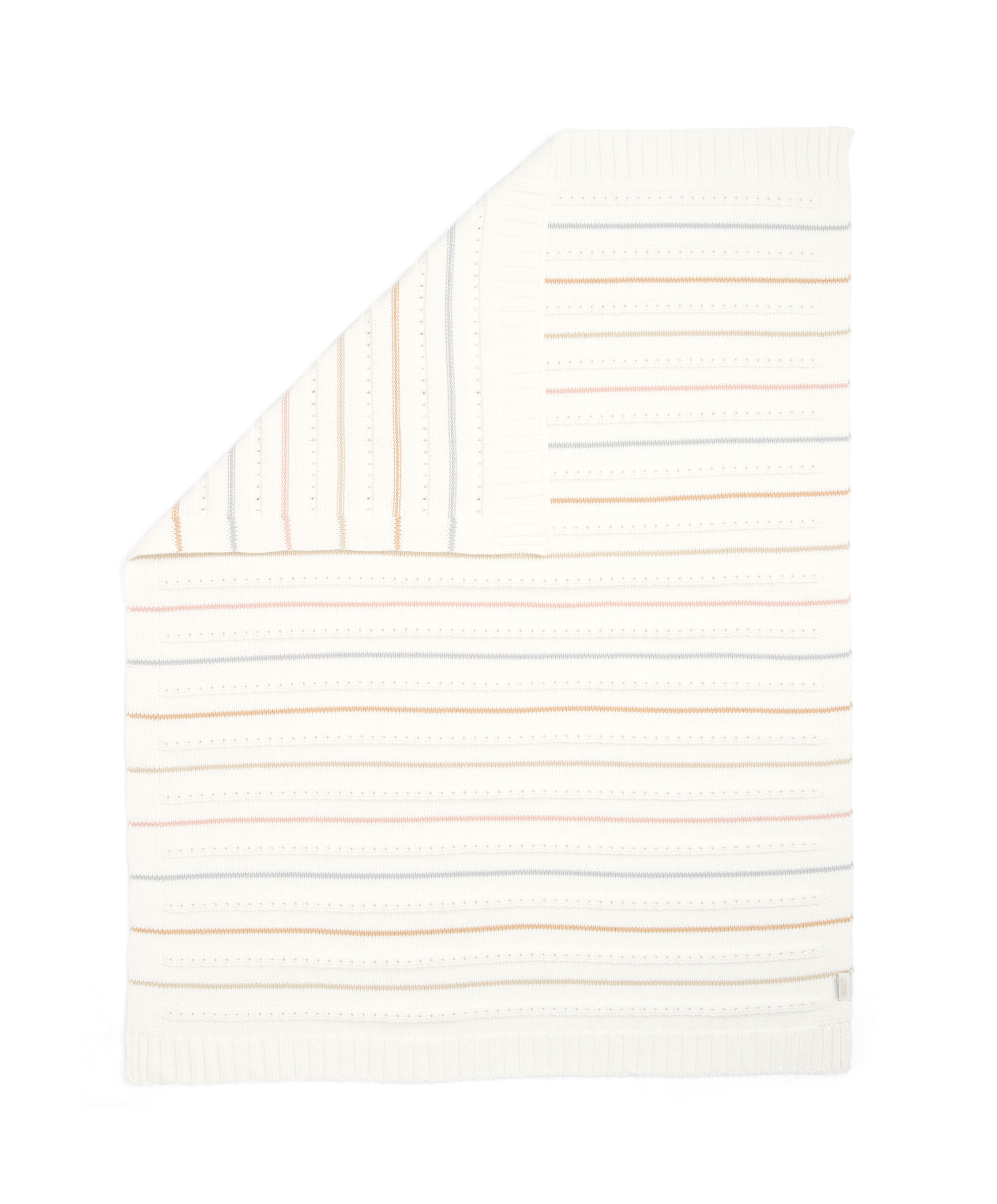 Knitted Blanket - Neutral Stripe image number 4