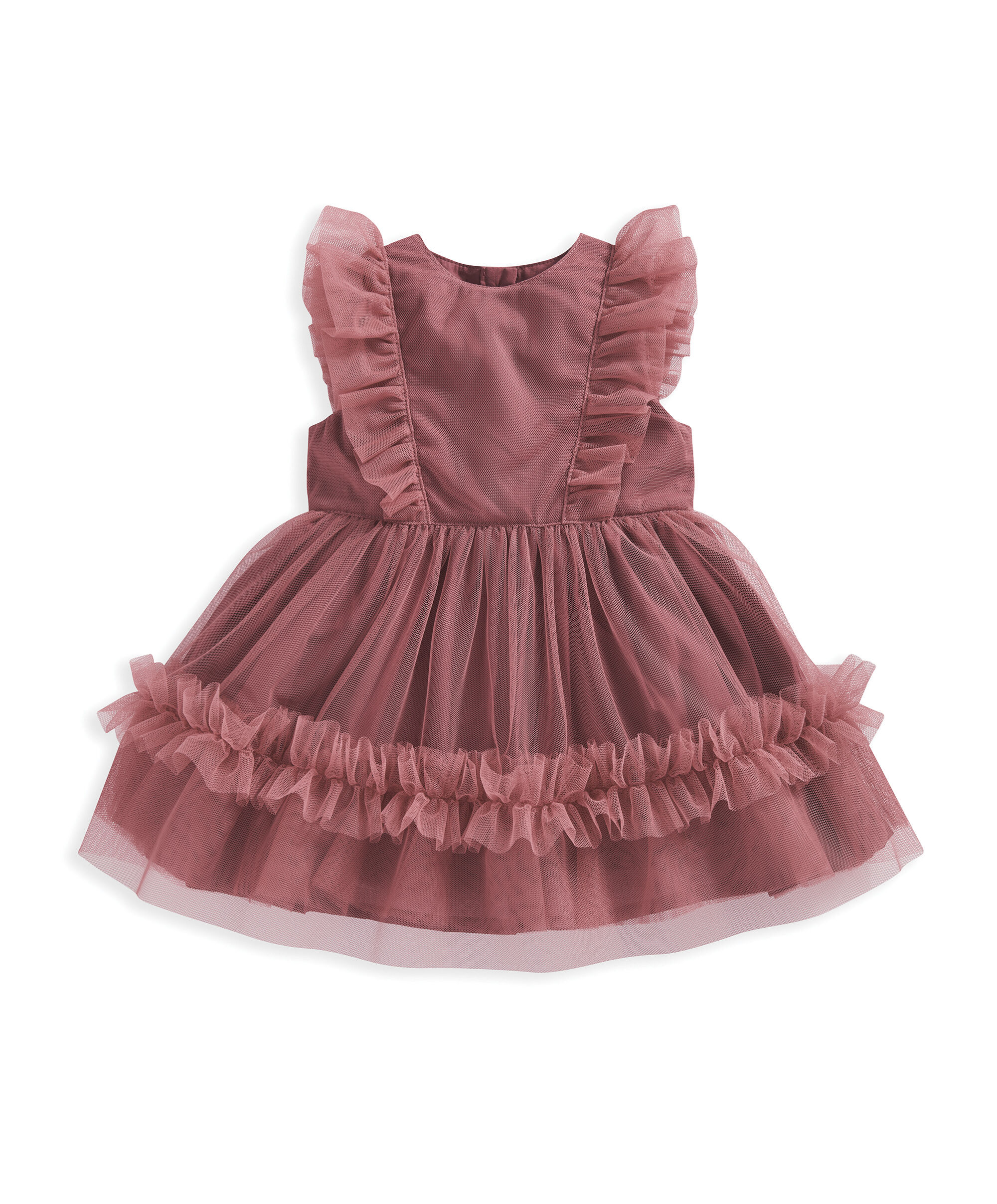 CandyPink Girls Sparkling Tiered Tulle Skirt and Ruffle Top