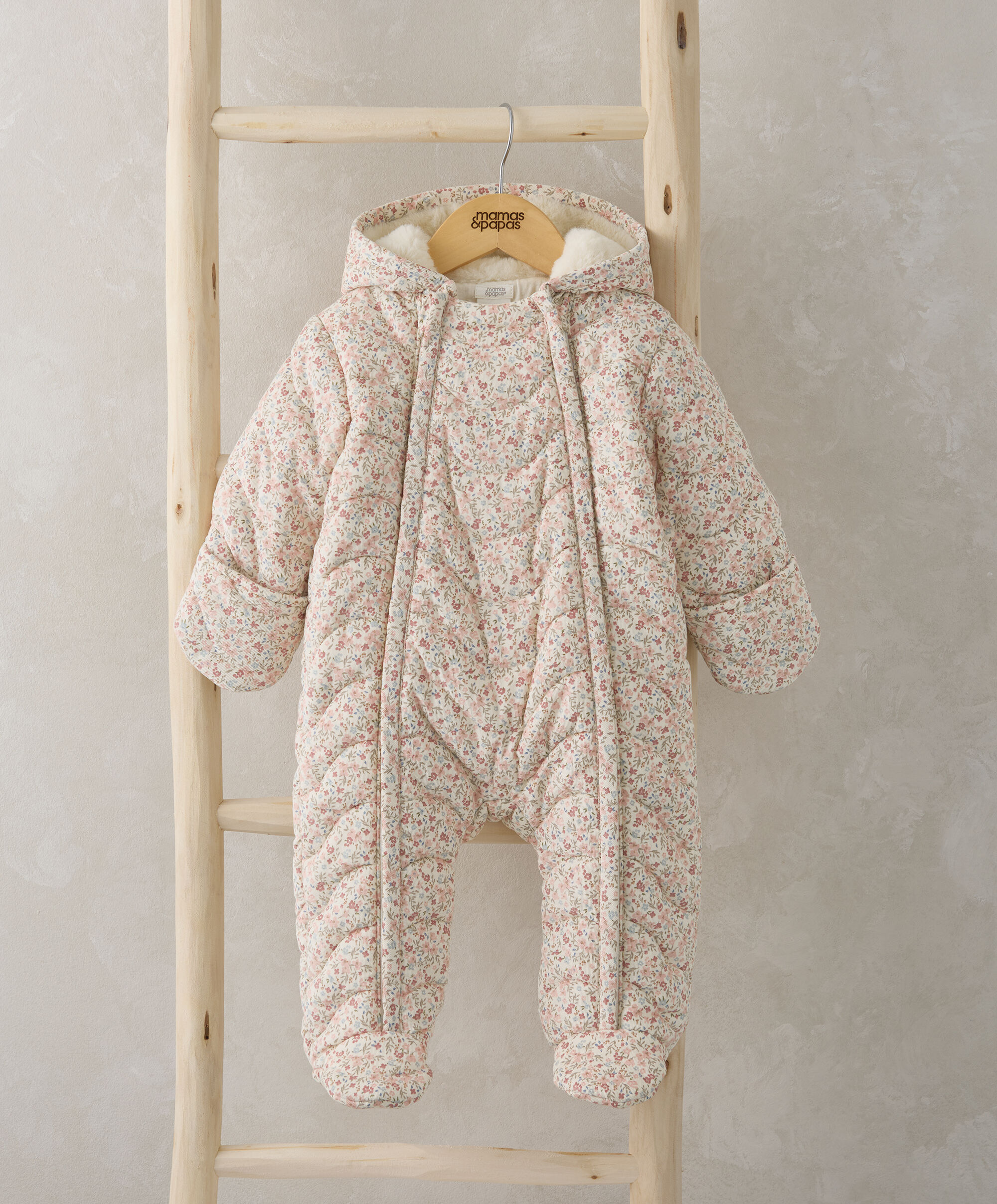 Floral Quilted Pramsuit image number 1