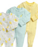 Lemon Sleepsuits 3 Pack image number 4