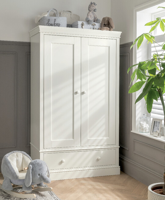 Oxford Wardrobe with Storage Drawer - Pure White image number 5