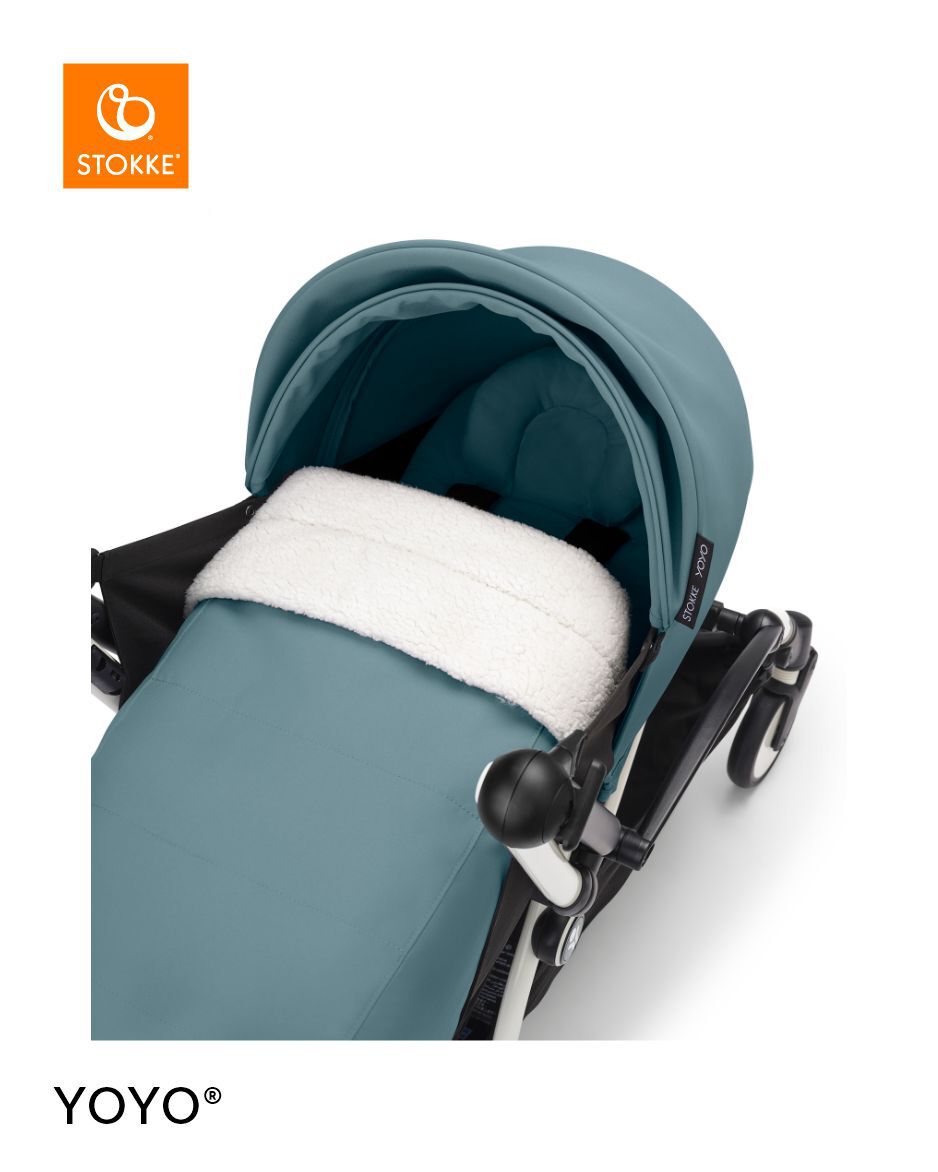 Stokke YOYO3 White Frame with 0+ Newborn Pack Aqua image number 3