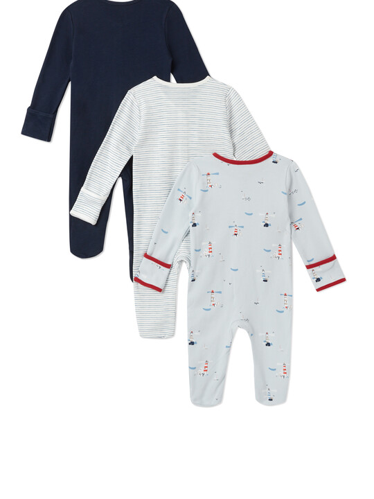 Lighthouse Sleepsuits 3 Pack image number 2
