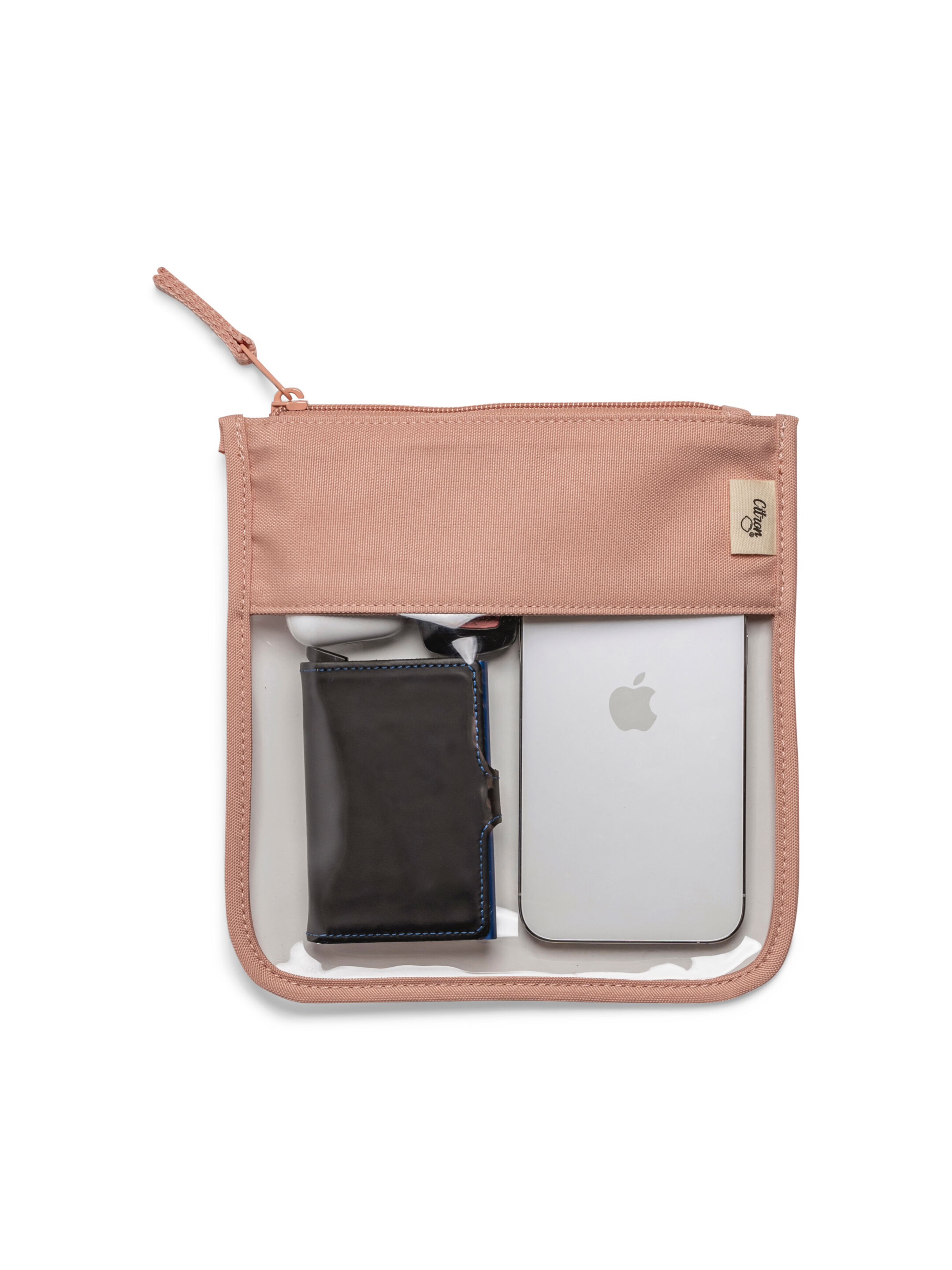 Clear Zipper Pouch Small - Blush Pink image number 2