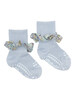Non-slip Socks Bamboo - Dusty Blue with Liberty Ruffle image number 2