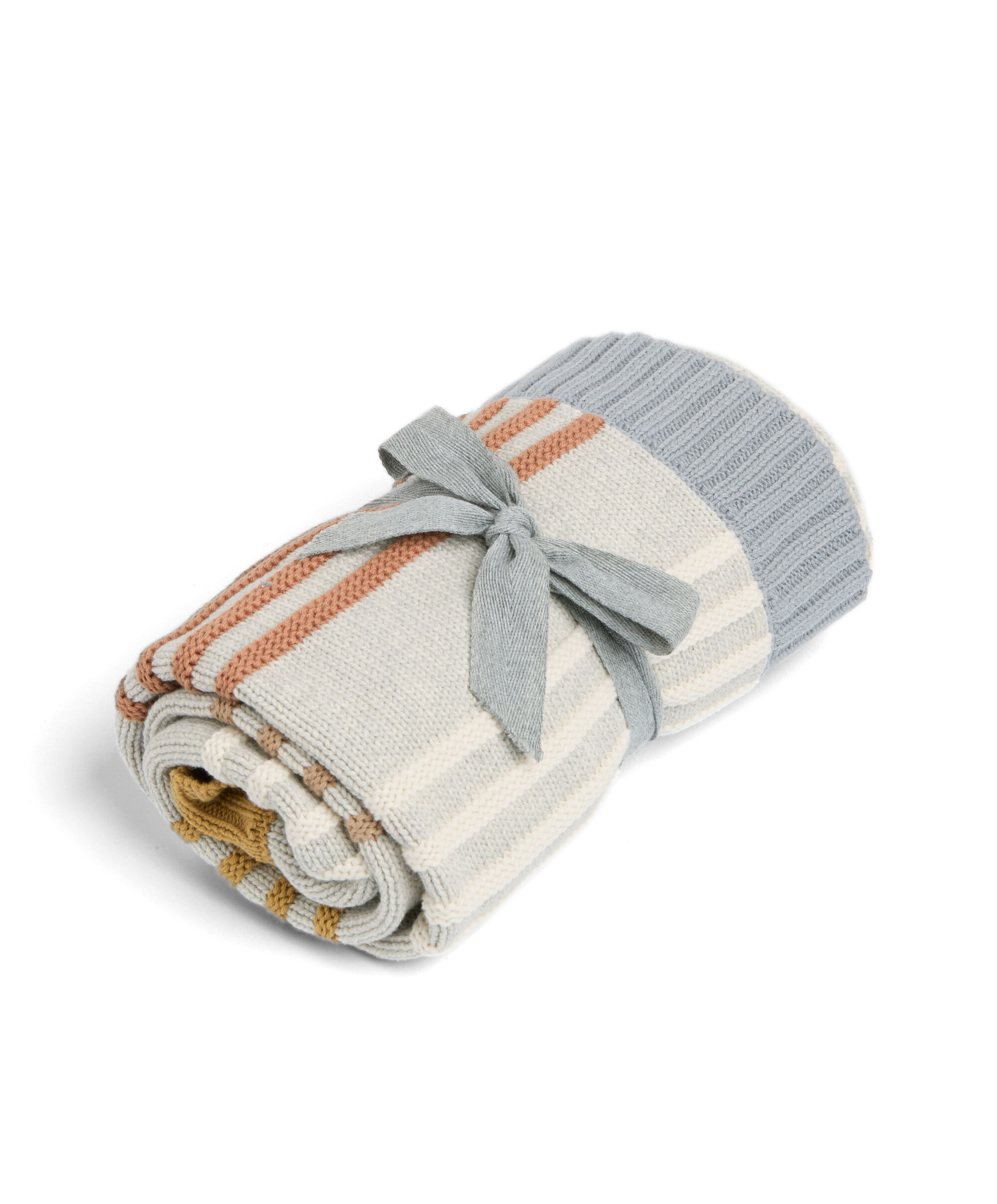 Knitted Blanket - Multi Brder Stripe image number 5