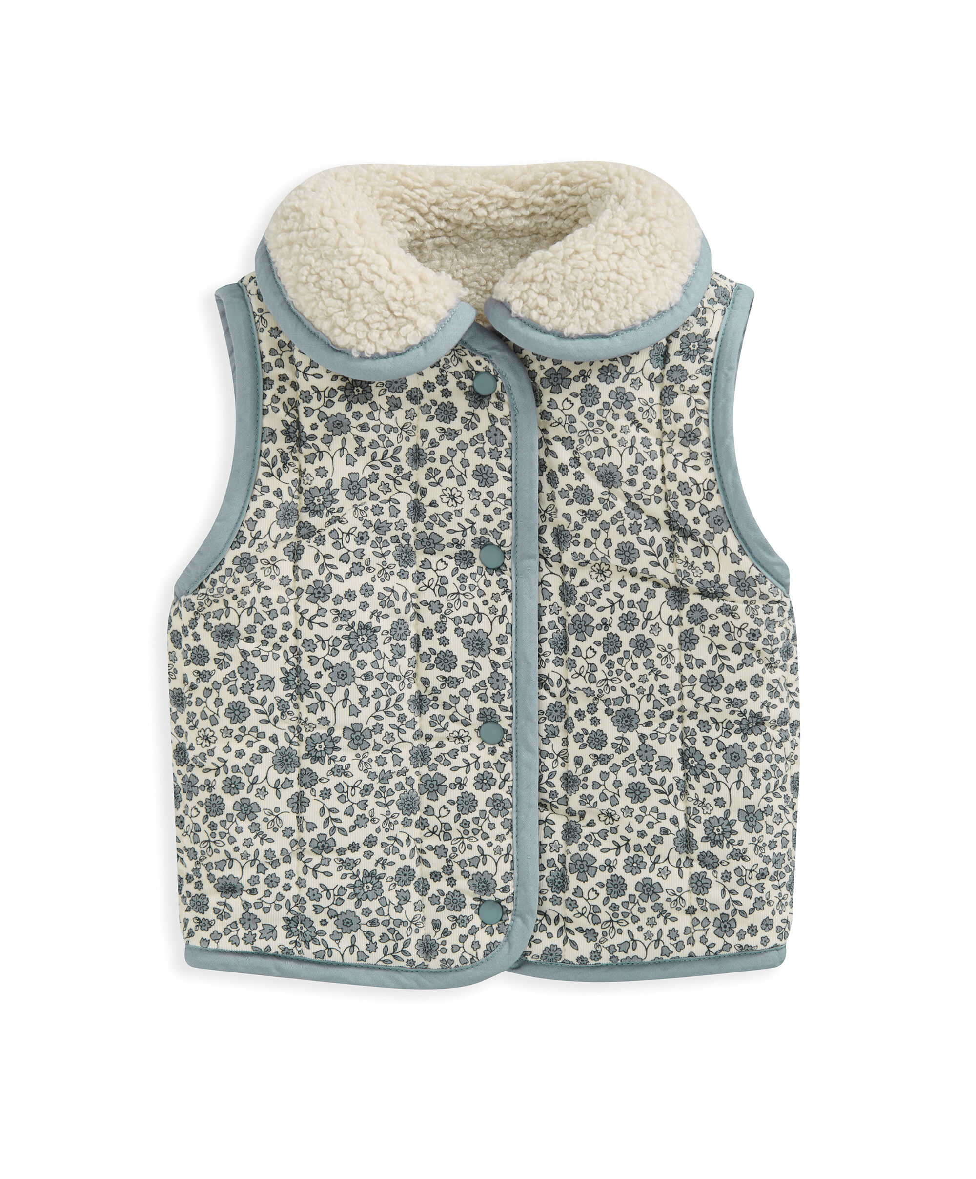 Reversible Floral Borg Gilet image number 3