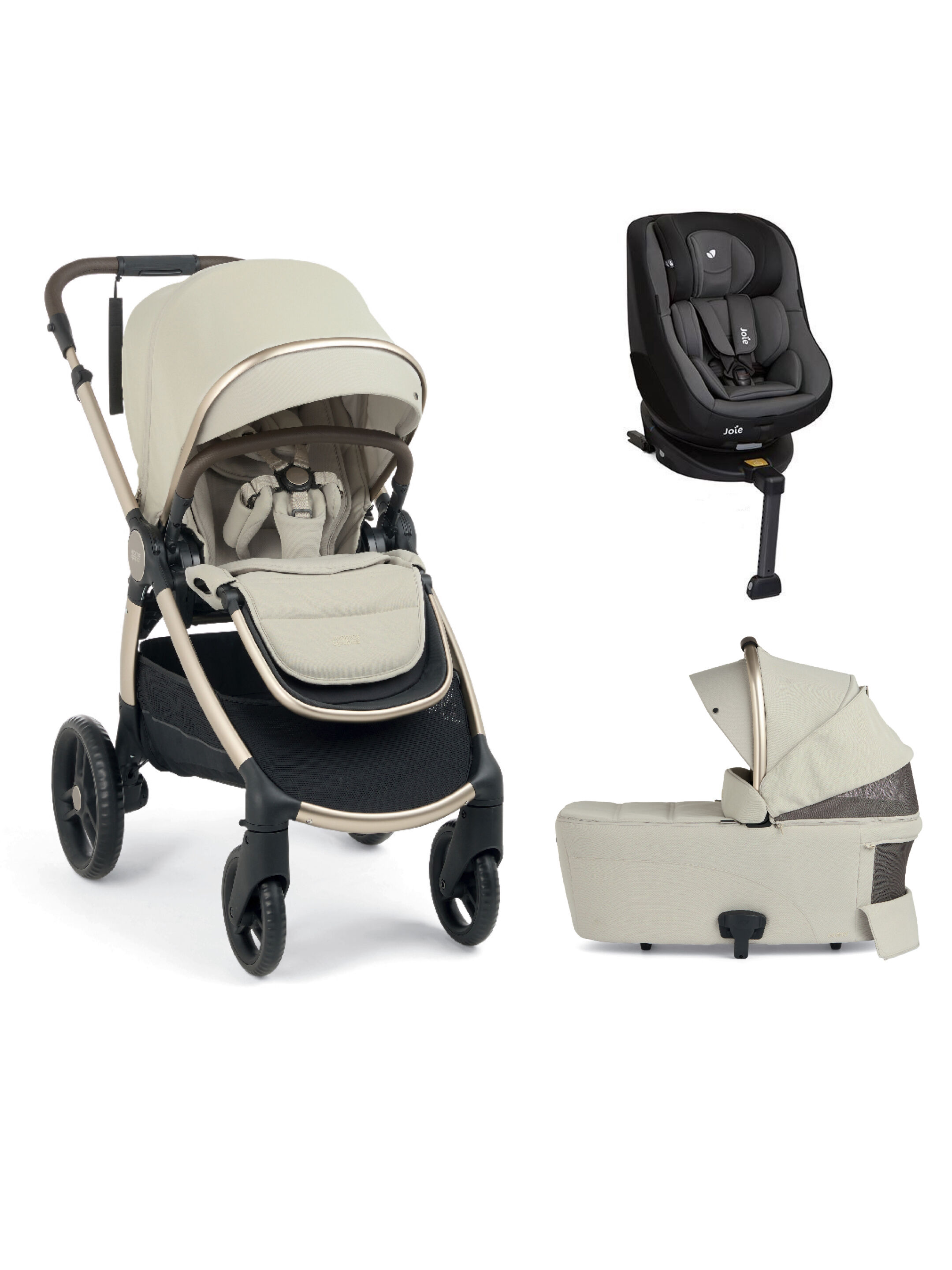 Ocarro 2 Pushchair and Carrycot Bundle with Joie SPIN 360 (3 Pieces) - Shell image number 1