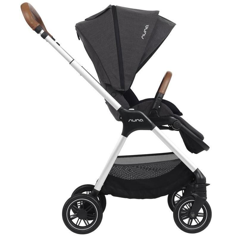 Nuna TRIV Baby Stroller with Rain Cover and Adapter Caviar image number 2