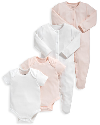 4 Piece Set Welcome To The World Pink