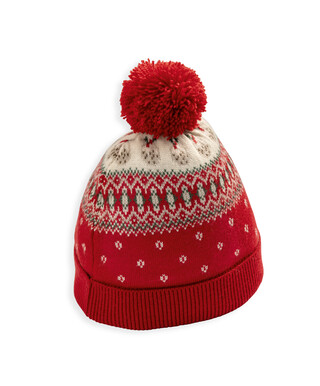 Fairisle Knitted Christmas Hat