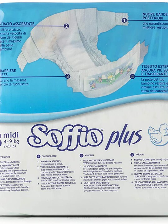 Soffio plus Soft Hug Parmon From 4Kg-9Kg, 22 Diapers image number 3