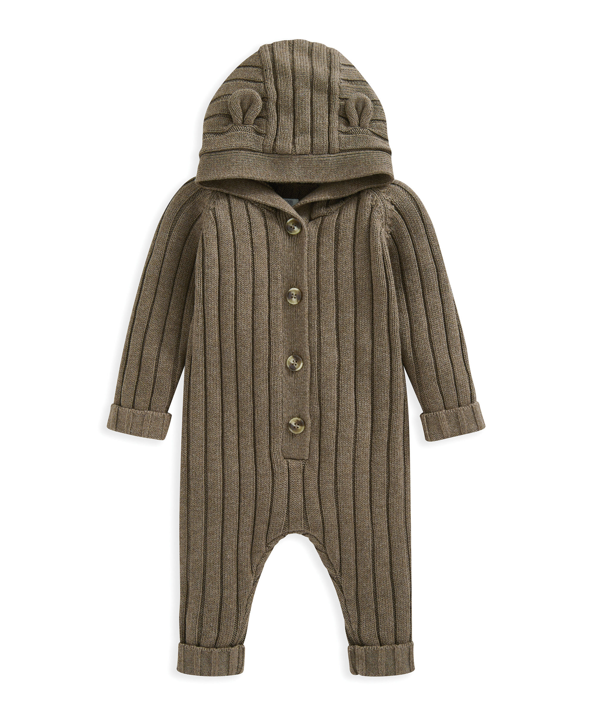 Chunky Knitted Romper - Sand image number 2