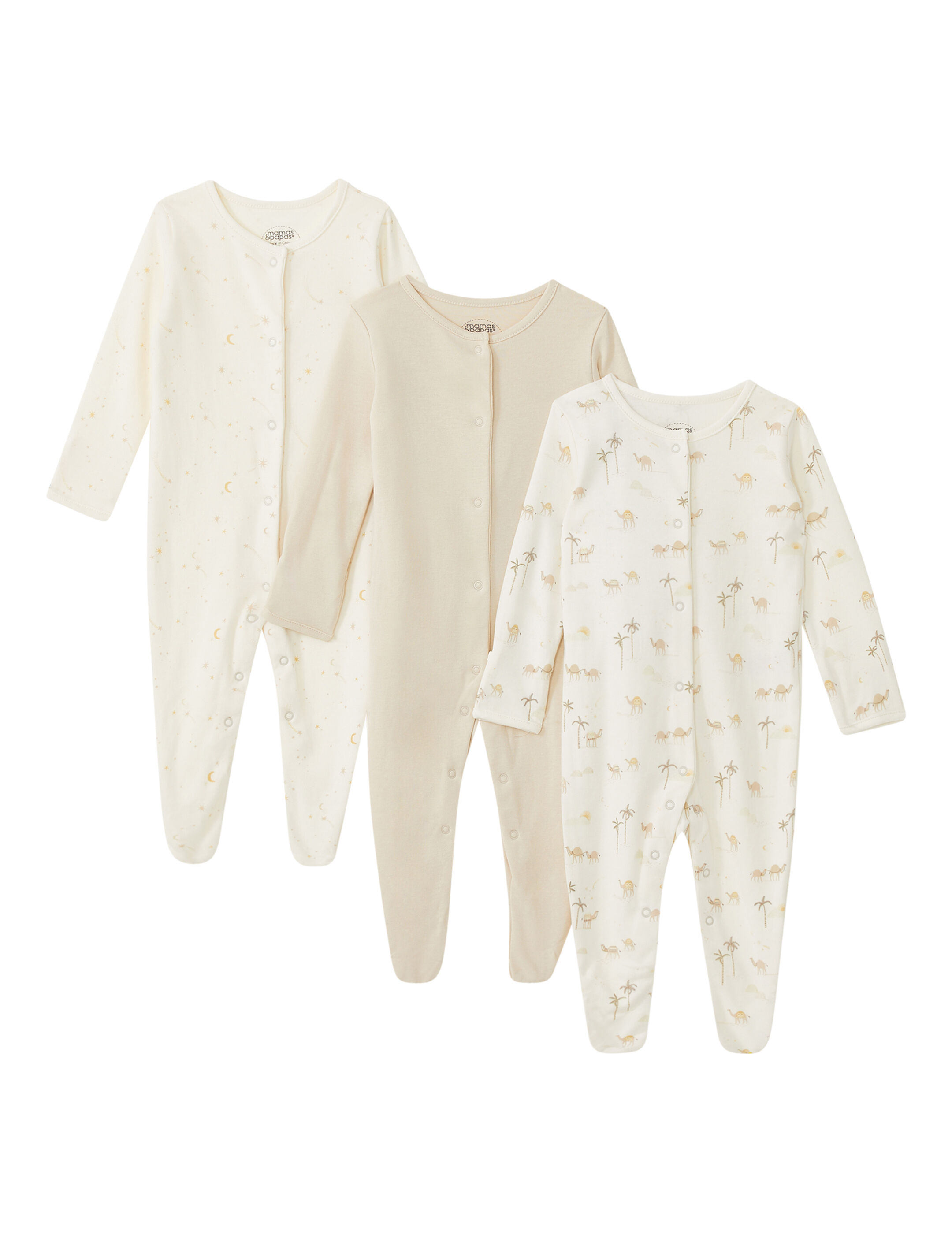 3 Pack Desert Sky Sleepsuits image number 1