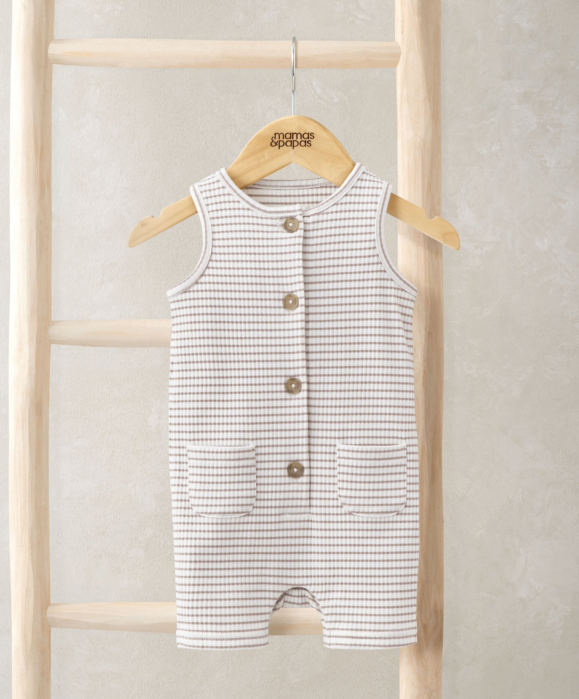 Striped Sleeveless Shortie Romper