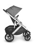 Uppababy - Vista V2 Stroller- Jordan (Charcoal/grey mélange fabric/silver/black leather) image number 4