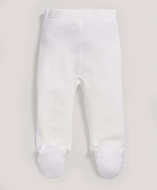 Bamboo Fabric Leggings White- New Born image number 2