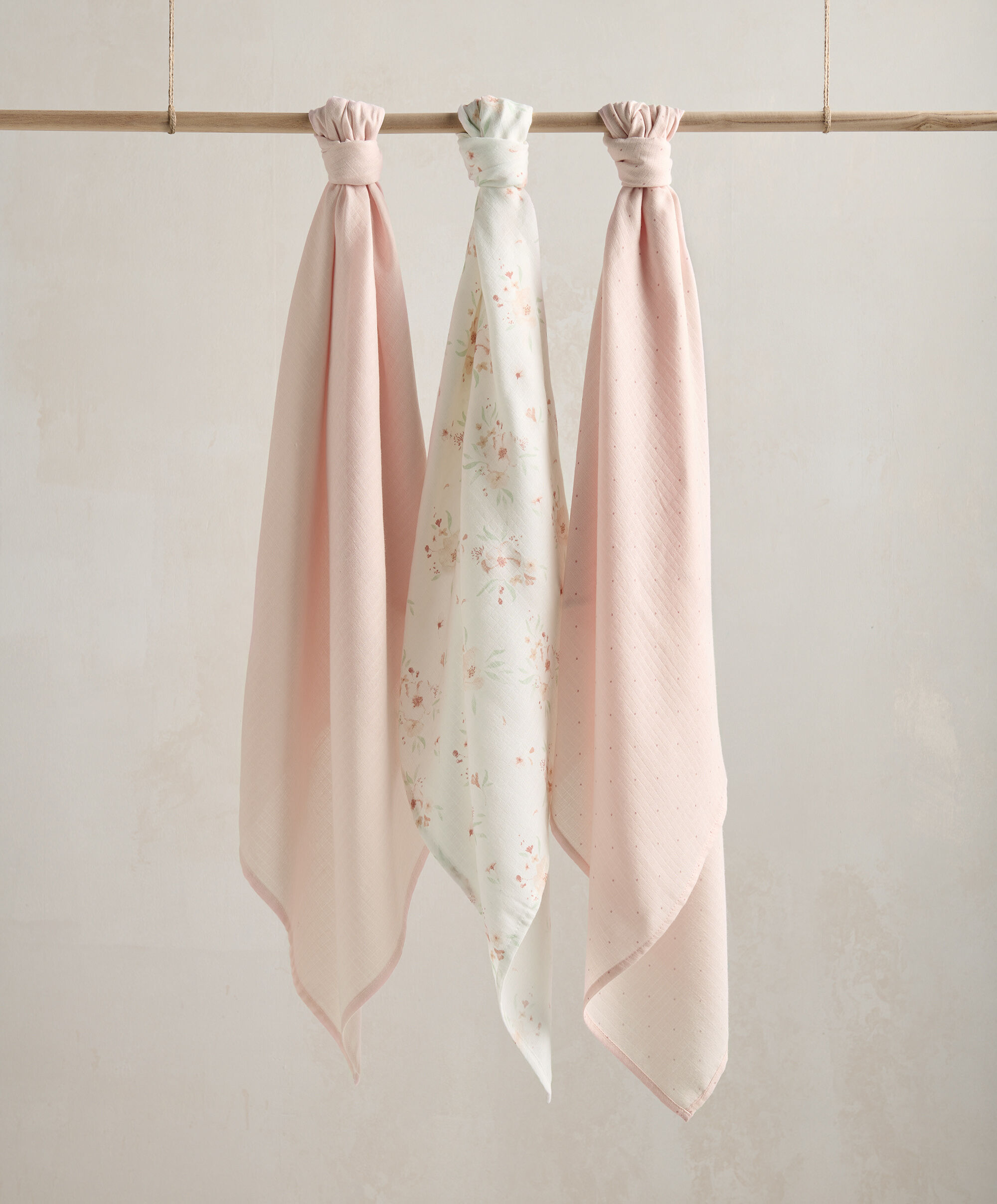 Large Floral Muslin Squares - 3 Pack image number 1