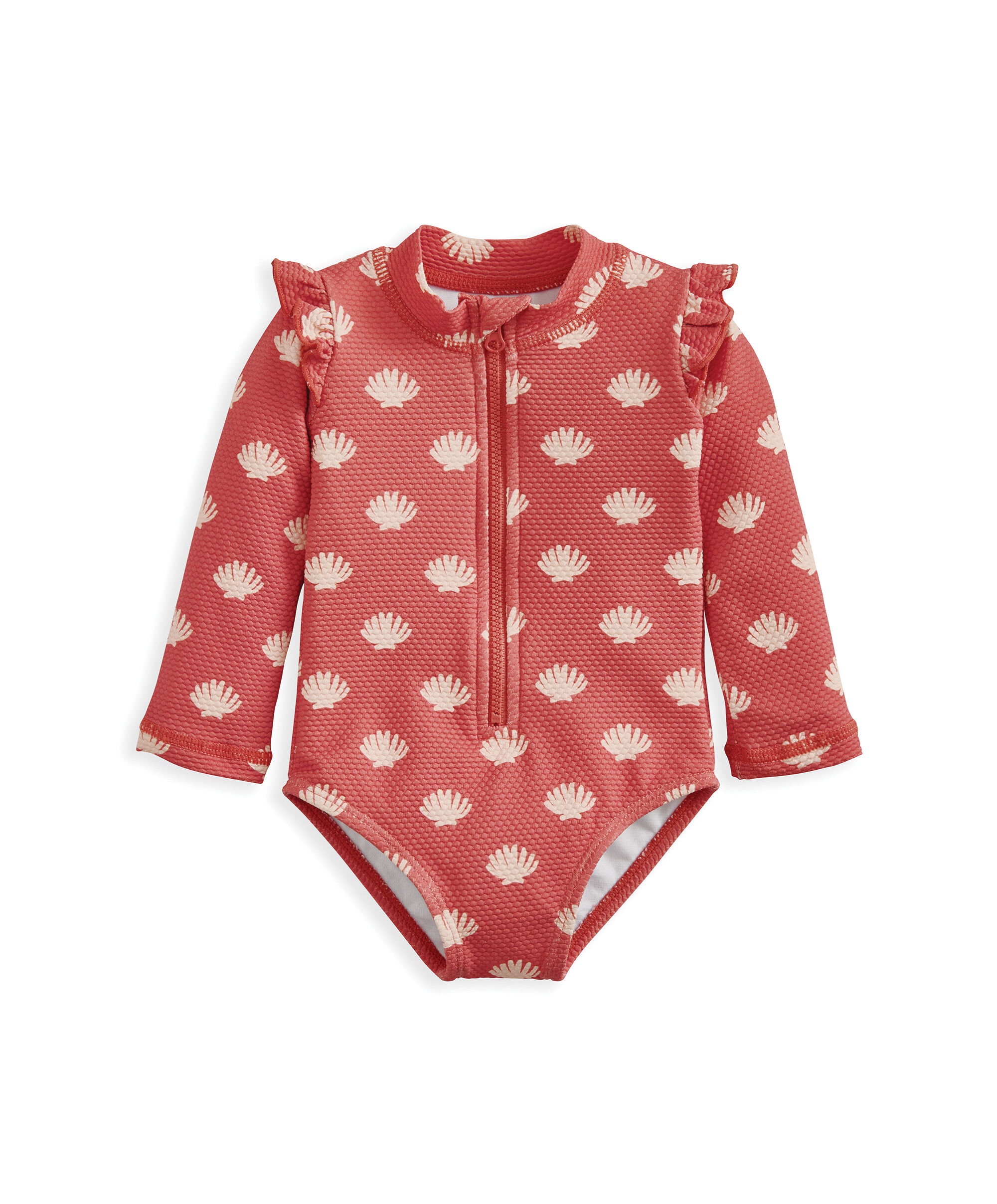 Shell All Over Print Long Sleeve Swimsuit image number 2