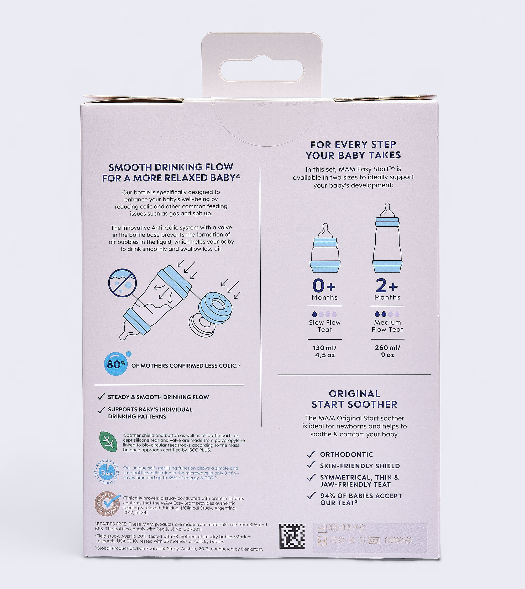 Mam Baby Easy Start Anticolic Starter Set Silicone Flexible Set - 0 M+ | Sealife Blue - Pack of 3 image number 7