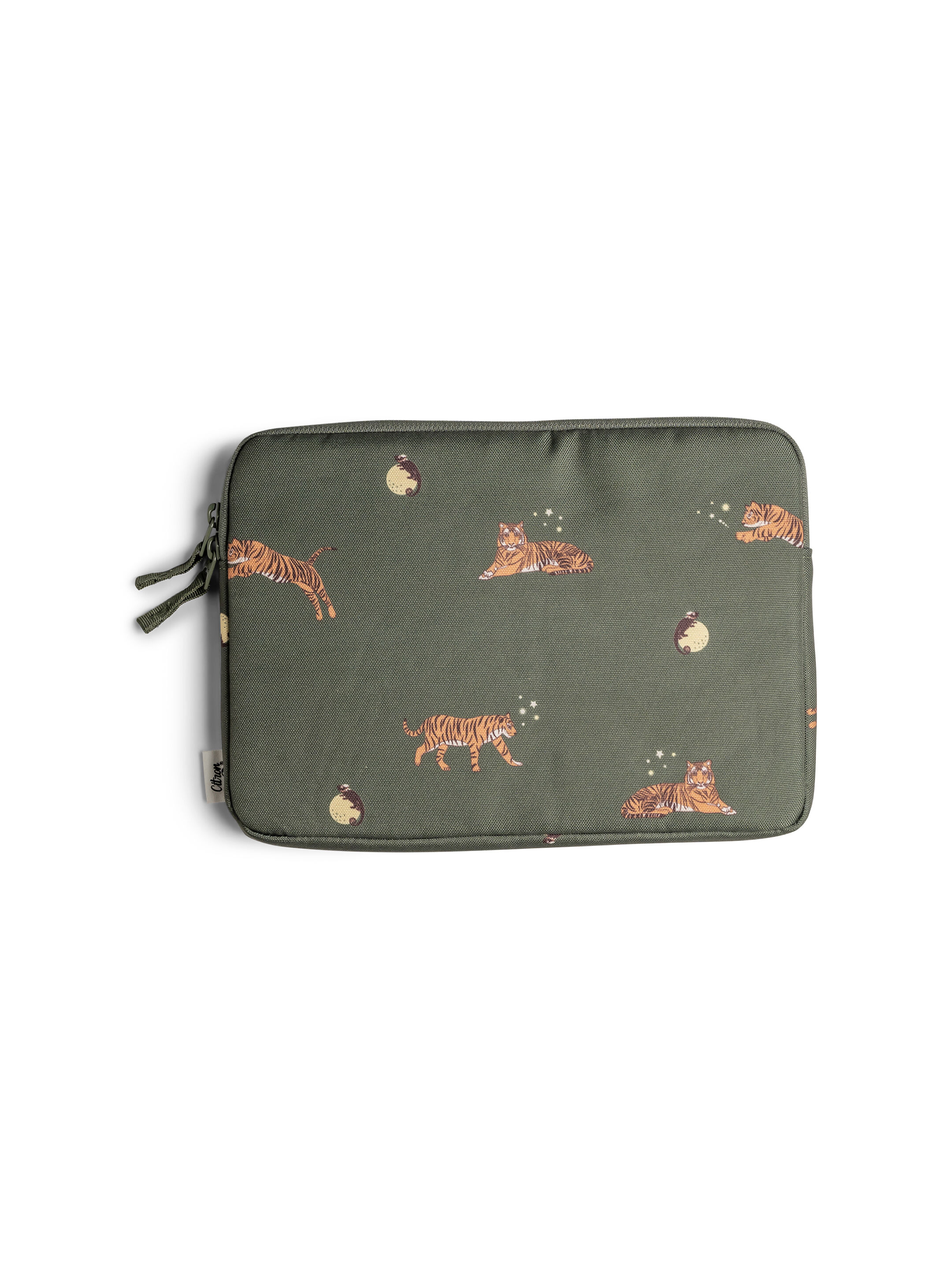 Citron Protective Ipad Sleeve with Zipper Tiger