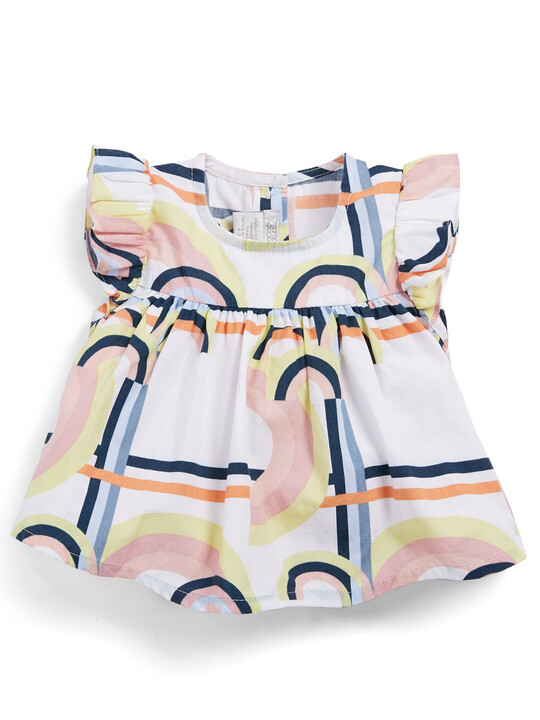 Buy Mamas & Papas Geo Print Dress - Baby Girl Dresses | Mamas & Papas Kuwait