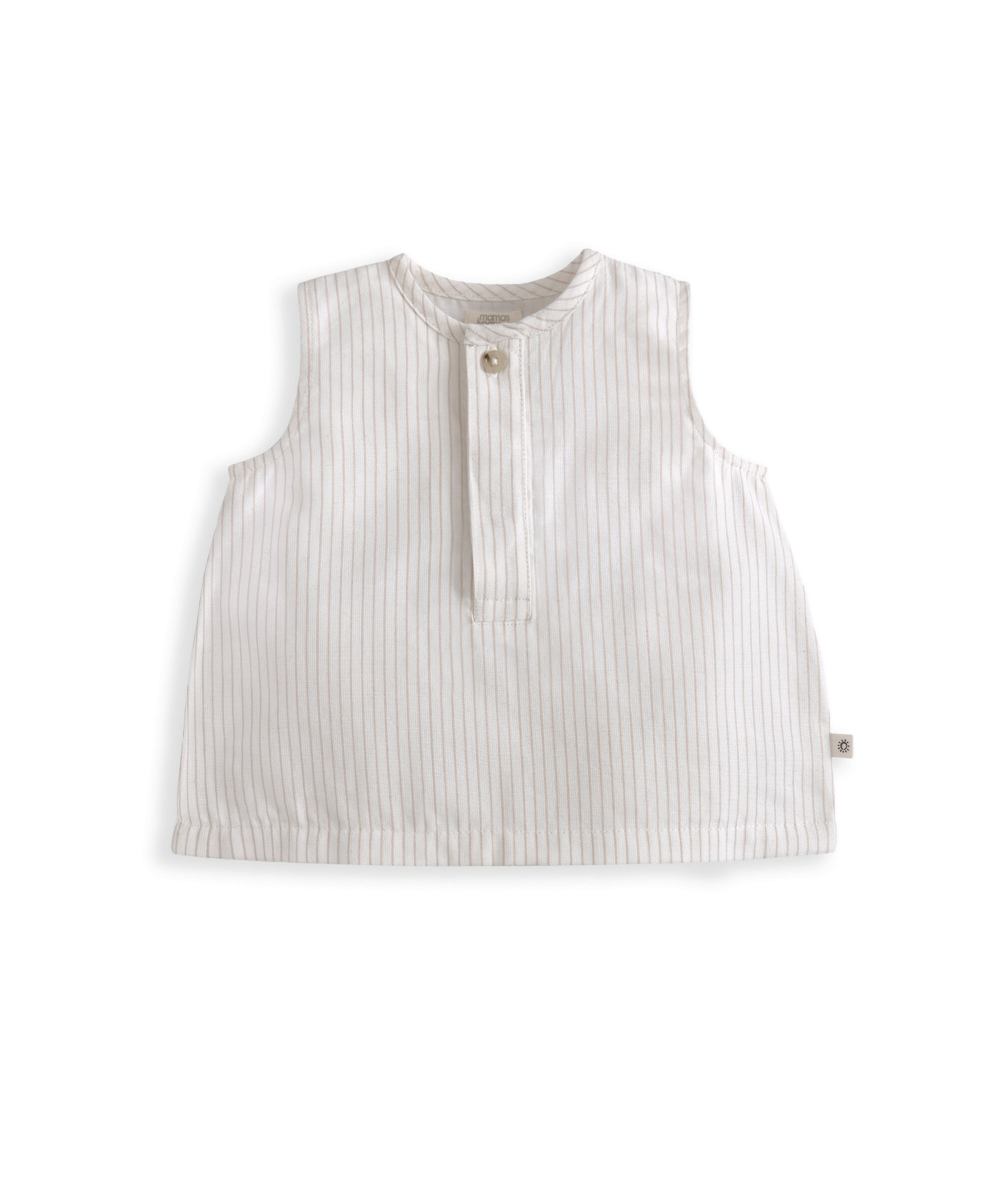 Stripe Sleeveless Top & Linen Shorts image number 3