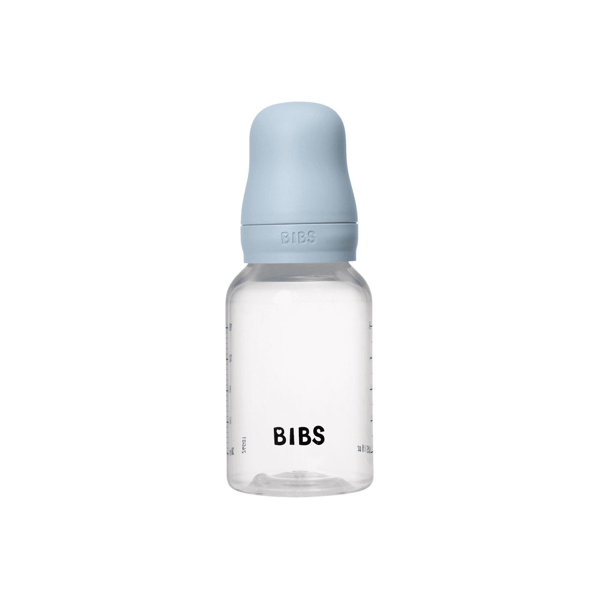 BIBS Baby Bottle Round Nipple Latex 1 Pack 150 Ml Slow Flow Baby Blue image number 1