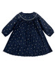 Navy Pleated Star Print Dress image number 1