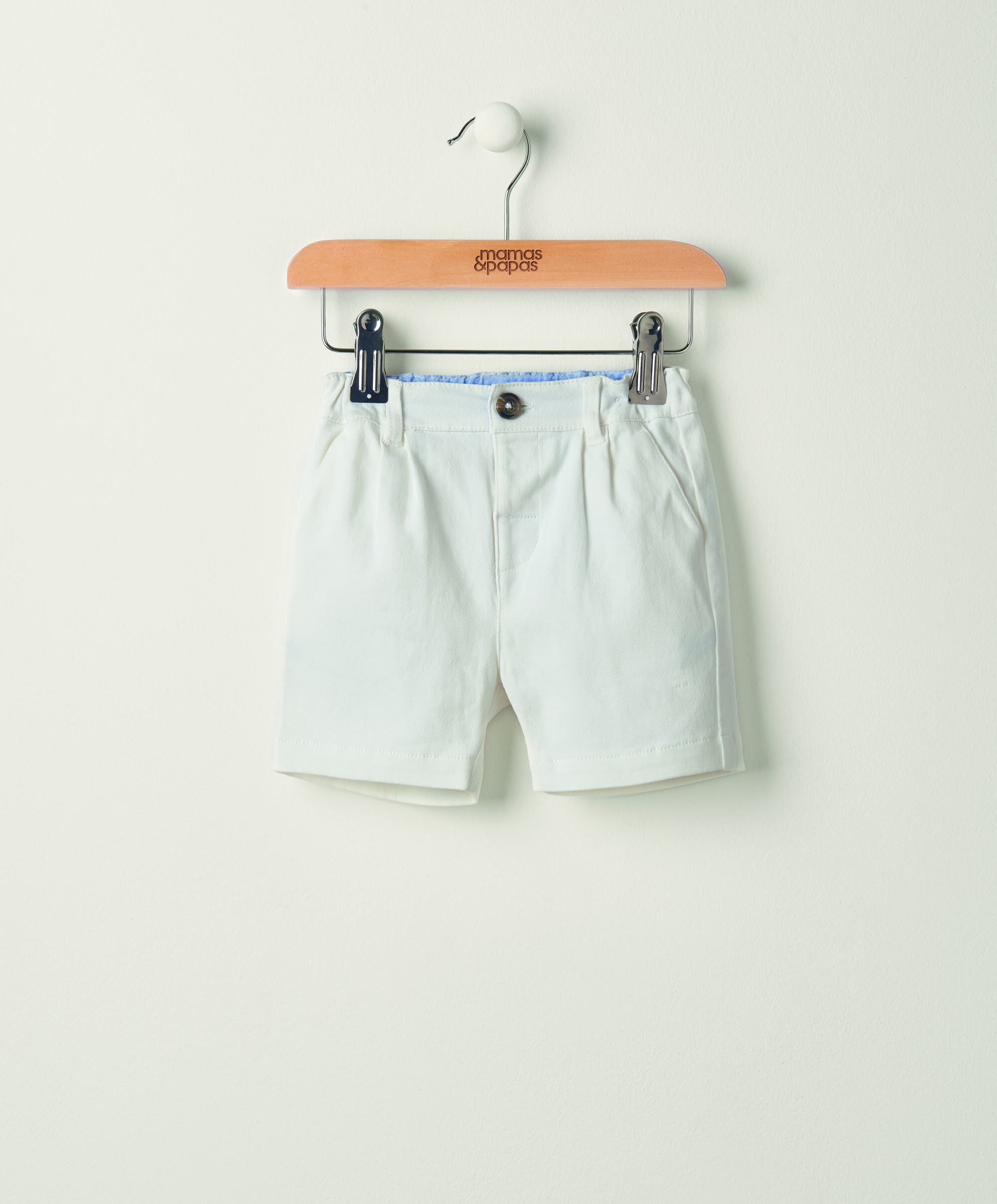White Chino Shorts image number 1