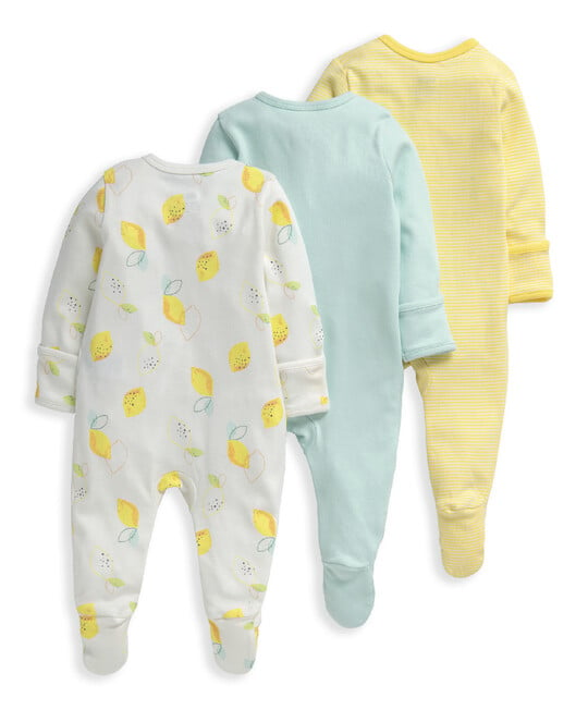 Lemon Sleepsuits 3 Pack image number 2