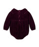 Berry Velour Frill Romper image number 2